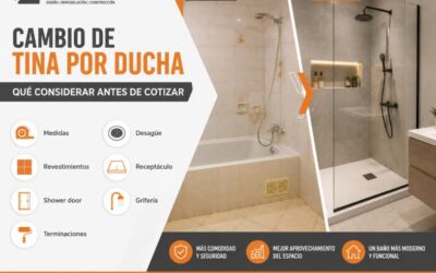 Cambio de tina por ducha: cuándo conviene y qué considerar antes de cotizar