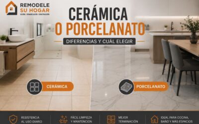 Cerámica o porcelanato: diferencias principales y cuál elegir