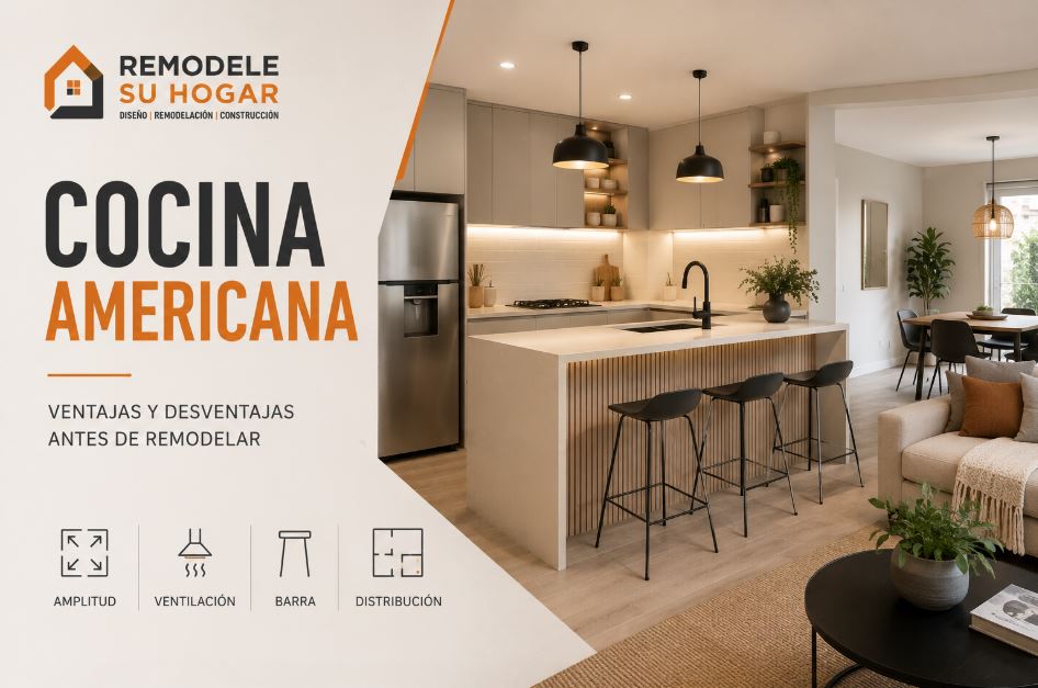 Cocina americana: ventajas, desventajas y cuándo conviene hacerla