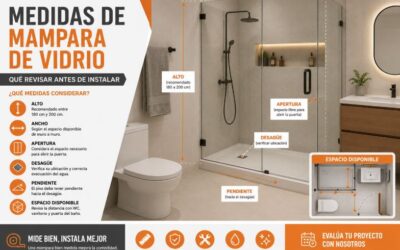 ¿Qué medidas debe tener una mampara de vidrio para baño?
