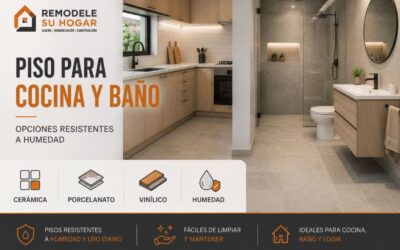 Mejor piso para cocina y baño: opciones resistentes a humedad